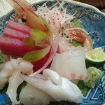 のぶ - 150415新潟　のぶ　刺身盛り合わせ（一人前）