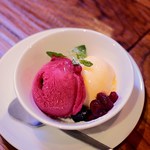 TAVERNA UOKIN - 本日のアイスクリーム(カシス、バニラ)