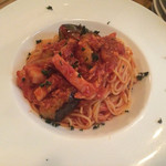 BANK BOOK BAR - なすとベーコンのパスタ(¥1180)