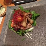 じどりや 穏座 - 皮・トサカ・玉ひも・背ギモなどソテー