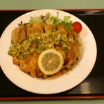 レストランリーベ - 松本名物の山賊焼を鶏モモ肉で作りました。