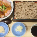 夢庵 - 料理写真:ランチローストビーフ丼せいろそばセット