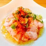 串焼き 律 - コブクロ！クニュ感なしですね〜チャンジャみたい！