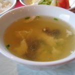 中国レストラン 胡蝶花 - なめこのスープ
