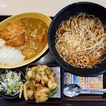 ゆで太郎 - 料理写真:2026年9月 ミニカツカレーセット(温)+単品AKEかきあげ 850+450円