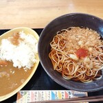 ゆで太郎 - 料理写真:日替わり得ランチ「金曜日はカレーの日」ミニカレーセット650円