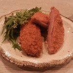 山月 - ハムカツ＆カニクリームコロッケ