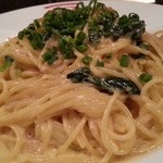 虫の巣 EST - ツナとホウレン草の和風カルボナーラＬ　2015.5