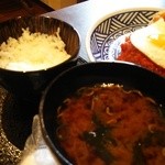 松阪牛ハンバーグ専門店ガーベラ - ご飯と味噌汁 小盛り