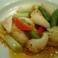 銀座アスター 本店 - いかと野菜のXO醤炒め