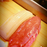 大和寿司 - 大トロと白イカ