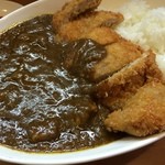 らーめん優月 - 【2015年01月】カツカレー(ランチタイム）のルーアップ、イイ粘度です(^^♪