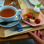 あおくまカフェ - ケーキモーニングセット