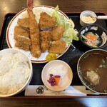 割烹 魚勇 - 料理写真:ミックスフライ定食ご飯大盛2600円