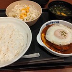 松屋 - 料理写真:エッグブラウンソースハンバーグ定食