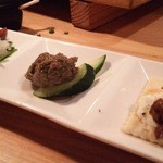 瓦そば すずめ - 本日のあて三種盛り