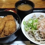 手打そば やっこ - 『かつ丼セット』1100円　Ｈ27.5.15撮影