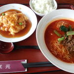 翠苑 - 担々麺とかに玉（甘酢）