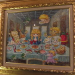 PIZZA PAZZA Italiana - 店内　素敵な絵が飾られています(’15.05月)