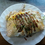 Okonomiyaki Hiroshima - お好み焼きのようなやきそばです