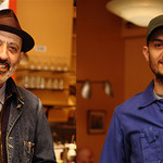 CAFE GITANE - オーナー ルック・レヴィさん（左）来店　　デイヴィット・アレサンドロ シェフ（右）　来店