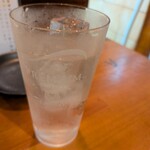 焼鳥 燈籠 - 黒霧島をソーダ割で（440円）。