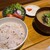 はるキッチン - 料理写真:ゴロゴロ野菜の優しい豚汁と雑穀ごはん(税込900円)
          ①雑穀ご飯②野菜サラダ(萵苣&赤縮緬萵苣&蕃加&ラディッシュ&スプラウト)③豚汁④お漬け物(赤パプリカ&黄パプリカの味噌漬け&大根)