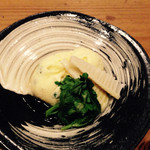 分田上 - グリーピース、淡竹、卵蒸し