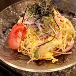 五味八珍 - 料理写真:涼麺(醤油)☆さっぱり醤油味のほか、ゴマだれもあります♡細切りお野菜がたっぷり乗って♫麺のボリュームがすごいです。。