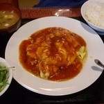 中華料理　味香園 - エビチリ玉子定食（780円）