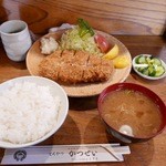 とんかつ かつせい - 特ロースにご飯となめこ汁◎2015/5