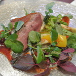 ビストロ ダイア - 鴨肉のロースト　イチジクの赤ワインソース