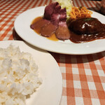 どんぐり - ローストビーフとハンバーグ～☆