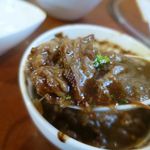 カウボーイカレー - ワイルドアメリカンカレーつけ麺、スープ割りウマー