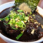 カウボーイカレー - ワイルドアメリカンカレーつけ麺、つけ汁に肉が入り過ぎで麺が浸からないという嬉しい誤算（笑）