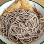 ふじた - あじ天そば(390)：蕎麦はもちろんブワブワなんである！