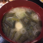 男鹿半島 - お味噌汁にもワラビ。美味しすぎる