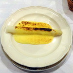 サラマンジェ ド イザシ ワキサカ - 仏産ホワイトアスパラ オレンジ水のサバイヨン＠1,300円