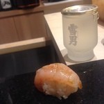 鮨 心白 - 【握り】甘海老（北海道、4日熟成）（2015.04.11）