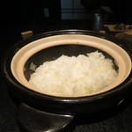 竹ふえ - 土鍋で炊いたお米です。