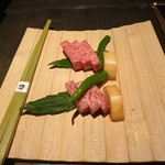 竹ふえ - 熊本和牛を焼きます。