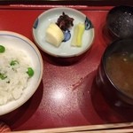 石焼料理 木春堂 - 枝豆ごはん＆赤だし