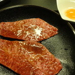 京松蘭 - 玉子をつけていただきます