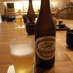 ビール；冷えていて喉越し最高