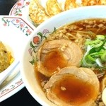 餃子の王将 - 醤油ラーメンセット