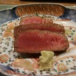 日本料理 とくを - 2015 5 山葵で食べるステーキ