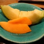 日本料理 とくを - 2015 5 メロンとマンゴー