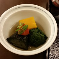 神戸 吉兆 BBプラザ店 - 季節点心：焚合：茄子、南瓜、若布