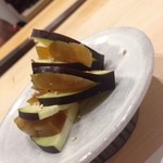 鮨 心白 - 【つまみ】水茄子と奈良漬（2015.05.17）