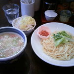 らーめん蓮 - えび塩つけめん+味玉+野菜